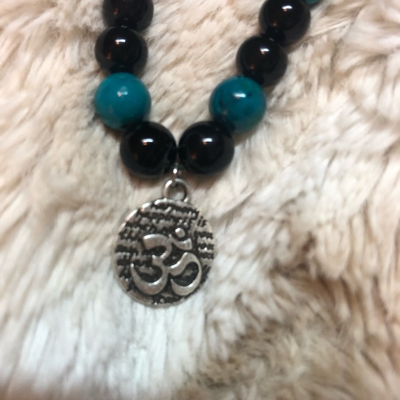 *SOLD* Mala Beads, Black Onyx & Chrysocolla - Picture 5 of 8